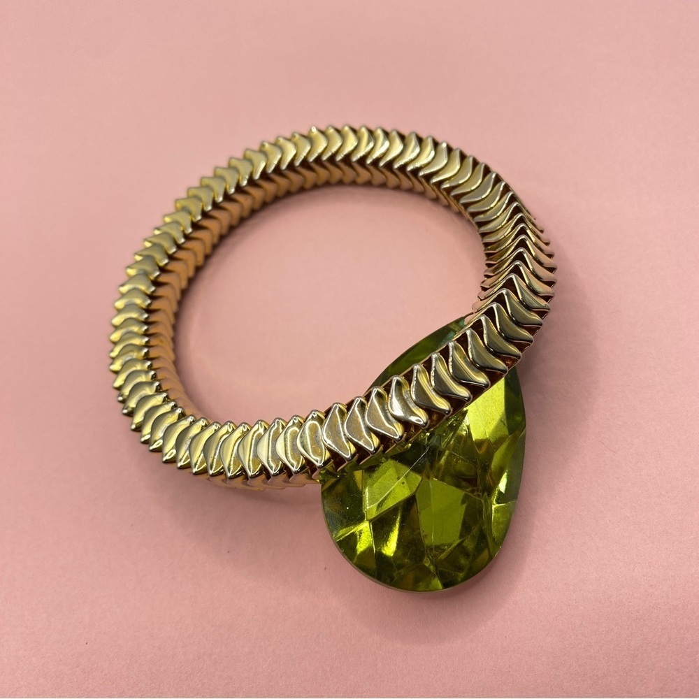 Vintage Gold Metal Roll On Bangle Bracelet
